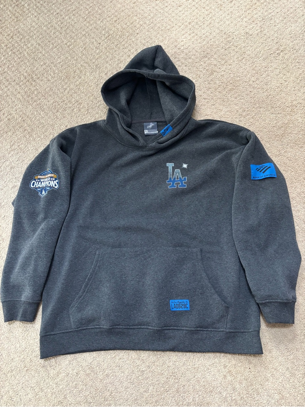 Los Angeles Dodgers Back to Back World Champions Pullover Hoodie